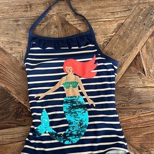 Girl, sequin mermaid bathing suit bathing suit size 6-7 great quality!